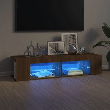 Vidaxl TV galdiņš ar LED lampiņām, ozolkoka krāsa, 135x39x30 cm