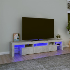 Vidaxl TV skapītis ar LED apgaismojumu, betona pelēks, 200x36,5x40 cm