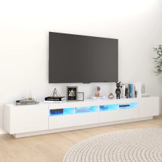 Vidaxl TV skapītis ar LED lampiņām, 260x35x40 cm, balts