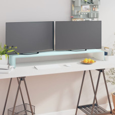 Vidaxl TV statīvs, monitora paliktnis, 120x30x13 cm, zaļš stikls