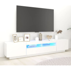 Vidaxl TV skapītis ar LED lampiņām, 200x35x40 cm, balts