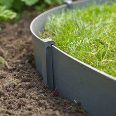 Nature dārza apmales un mietiņu komplekts, pelēks