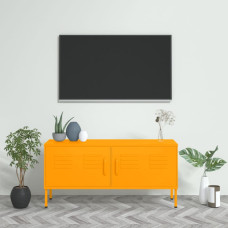 Vidaxl TV skapītis, 105x35x50 cm, tērauds, sinepju dzeltens