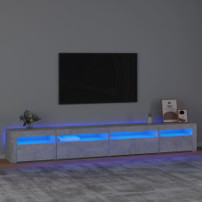 Vidaxl TV skapītis ar LED apgaismojumu, betona pelēks, 270x35x40 cm