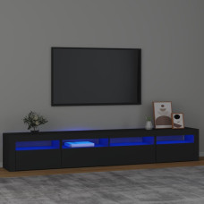 Vidaxl TV skapītis ar LED apgaismojumu, melns, 240x35x40 cm