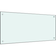 Vidaxl virtuves sienas panelis, 90x40 cm, rūdīts stikls, balts