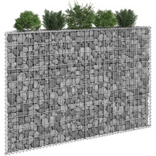 Vidaxl gabions, augstā puķu kaste, cinkots tērauds, 150x20x100 cm