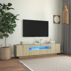 Vidaxl TV skapītis ar LED lampiņām, 160x35x40 cm, ozolkoka krāsa