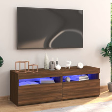 Vidaxl TV skapītis ar LED lampiņām, ozolkoka krāsa, 120x35x40 cm