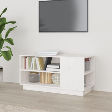 Vidaxl TV plaukts, balts, 80x35x40,5 cm, priedes masīvkoks