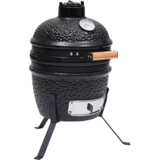 Vidaxl Kamado grils, kūpinātava, keramika, 56 cm, melns