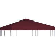 Vidaxl nojumes jumta pārsegs, divdaļīgs, 3x3 m, bordo