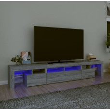 Vidaxl TV skapītis ar LED, pelēka ozolkoka krāsa, 230x36,5x40 cm