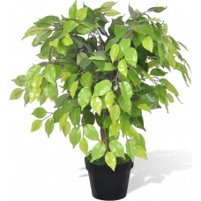 Vidaxl Mākslīgais Dwarf ficus augs ar podu, 60 cm