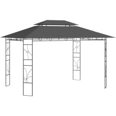 Vidaxl dārza nojume, 4x3x2,7 m, antracītpelēka, 160 g/m²