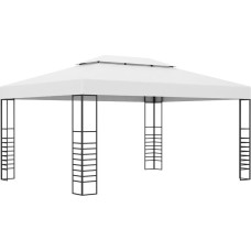 Vidaxl dārza nojume, balta, 4x3x2,7 m, pulvekrāsots tērauds