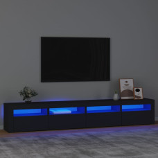 Vidaxl TV skapītis ar LED apgaismojumu, melns, 240x35x40 cm