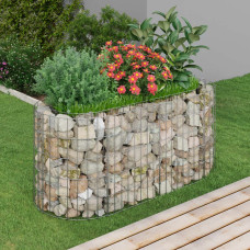 Vidaxl gabions, augstā puķu kaste, cinkota dzelzs, 120x50x50 cm