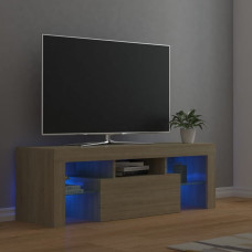 Vidaxl TV galdiņš ar LED lampiņām, 120x35x40 cm, ozolkoka krāsā