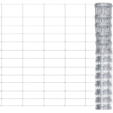 Vidaxl dārza žogs, cinkots tērauds, 50x1,25 m, sudraba krāsa