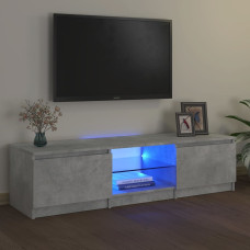 Vidaxl TV skapītis ar LED lampiņām, 140x40x35,5 cm, betona pelēks