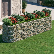 Vidaxl gabions, augstā puķu kaste, cinkota dzelzs, 400x100x100 cm