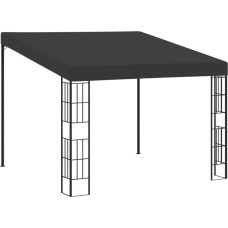 Vidaxl dārza nojume, stiprināma pie sienas, 3x3 m, pelēks audums