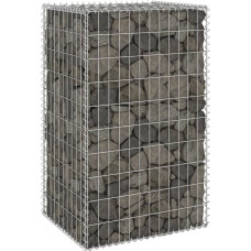 Vidaxl gabions ar vāku, cinkots tērauds, 60x50x100 cm