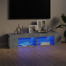 Vidaxl TV galdiņš ar LED lampiņām, 135x39x30 cm, betona pelēks