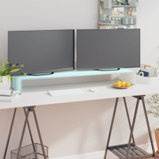 Vidaxl TV statīvs, monitora paliktnis, 110x30x13 cm, zaļš stikls