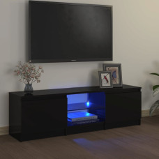 Vidaxl TV skapītis ar LED lampiņām, 120x30x35,5 cm, melns