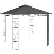 Vidaxl dārza nojume, 3x3x2,7 m, antracītpelēka, 160 g/m²