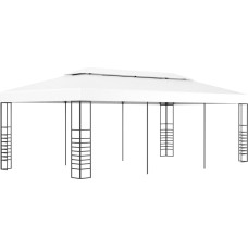 Vidaxl dārza nojume, 6x3 m, balta