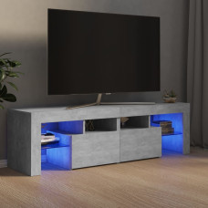 Vidaxl TV galdiņš ar LED lampiņām, 140x36,5x40 cm, betona pelēks