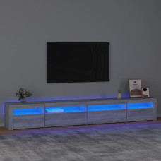 Vidaxl TV skapītis ar LED, pelēka ozolkoka krāsa, 270x35x40 cm