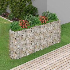 Vidaxl gabions, augstā puķu kaste, cinkota dzelzs, 260x50x100 cm