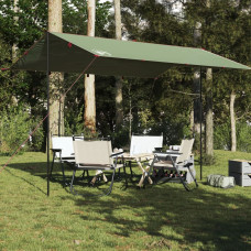 Vidaxl kempinga tents, zaļa, 400x294 cm, ūdensizturīga