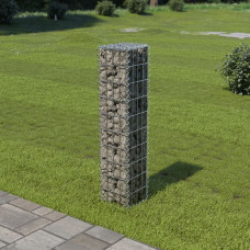 Vidaxl gabions ar vāku, cinkots tērauds, 20x20x100 cm