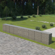 Vidaxl gabions ar vāku, cinkots tērauds, 900x50x100 cm