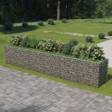 Vidaxl gabions, augstā puķu kaste, cinkots tērauds, 540x90x100 cm