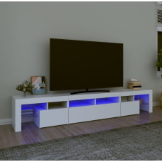 Vidaxl TV skapītis ar LED apgaismojumu, balts, 230x36,5x40 cm