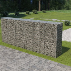 Vidaxl gabions ar vāku, cinkots tērauds, 300x50x150 cm