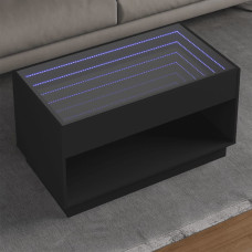 Vidaxl kafijas galdiņš ar LED, melns, 90x50x50 cm