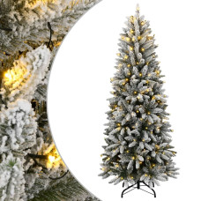 Vidaxl mākslīgā Ziemassvētku egle ar sniegu, 150 cm, 150 LED