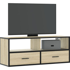 Vidaxl TV skapītis, ozolkoka, 100x31x39,5 cm, konstruēts koks, metāls