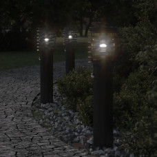 Vidaxl āra zemes lampa ar sensora, melnas, 60 cm, nerūsējošs tērauds