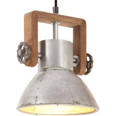 Vidaxl griestu lampa, industriāls stils, sudrabaina, 25 W, 19 cm, E27