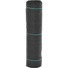 Vidaxl augsnes pārsegs, melns, 0,5x25 m, PP