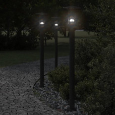 Vidaxl āra zemes lampa, melnas, 100 cm, nerūsējošs tērauds