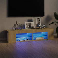 Vidaxl TV galdiņš ar LED lampiņām, 135x39x30 cm, ozolkoka krāsā